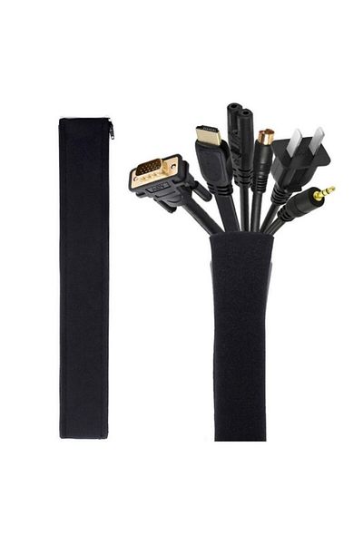 Choice Black 50cm 50cm Black Cable Organizer Zippertypetv Computer Cable Sleeve Insulated Protective Office