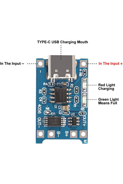 Choice 5 قطع 18650 Type-c 5 قطع 1a 18650 لوحة حماية بطارية ليثيوم من النوع c/...
