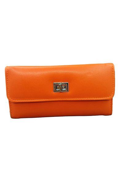 ARONA Orange Wallet with Credit Card and Coin Compartment