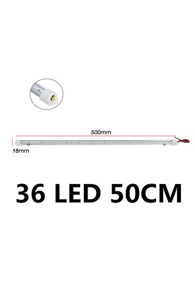 Choice 1/2/4 قطعة 50 سم 12 فولت 36 LED شريط إضاءة داخلي للسيارة أنبوب ضوء أبيض ساطع مع مفتاح لسيارة RV Camper...