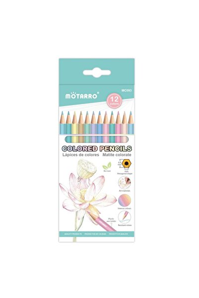 Choice MC093 MOTARRO 12 قطعة أقلام ملونة من الماكارون قلم رصاص خشبي قلم رصاص ...