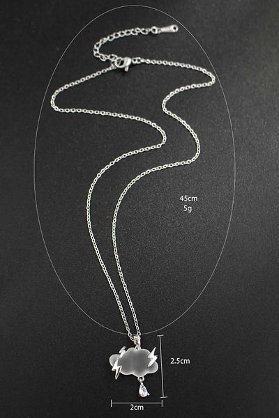 The Collection Non Tarnish Women's Silver Thunder Cloud Steel Necklace