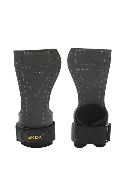 Choice Light Grey Skdk Gym Grips Palm Guards Cowhide Palm Protector Weightlifting Gymnastics Workout Glove