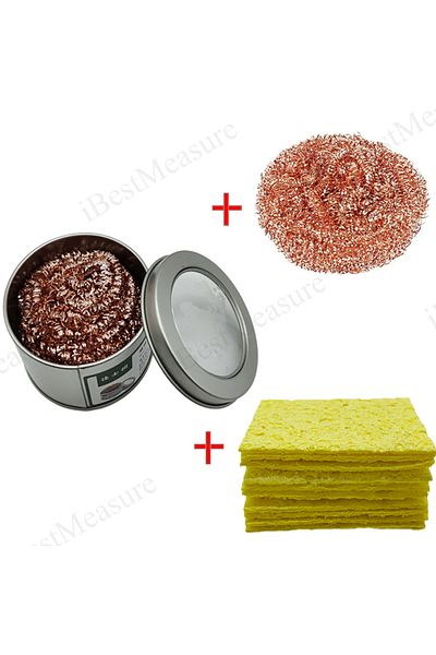 Choice Silver Set 3 Cleaning Ball Desoldering Soldering Iron Mesh Filter Cleaning Nozzle Tip Copper Wire Cl