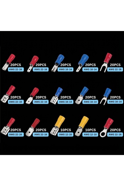 Choice 280pcs 280pcs Wire Connector Kit Male Female Insulated Terminals Cold ...