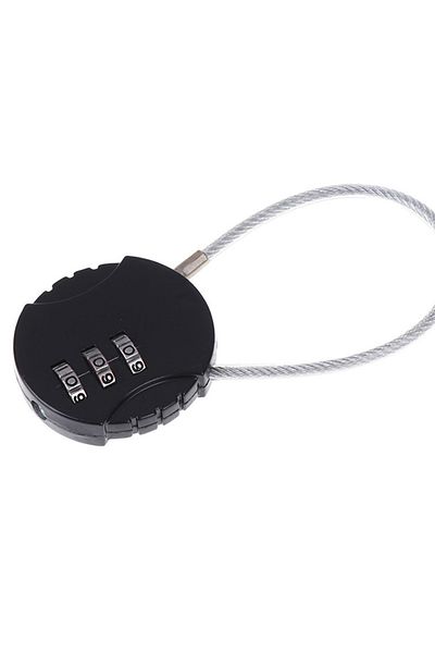 Choice Black 3 Dial Digit Password Combination Padlock Suitcase Luggage Metal Code Lock Mini Coded Keyed An