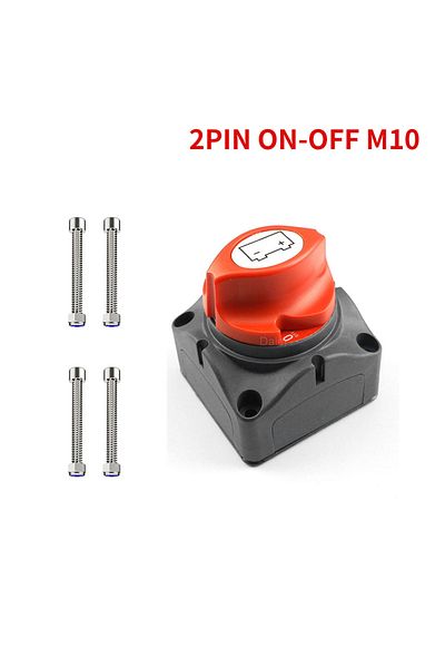 Daiertek Car Battery Disconnect Switch 48V 24V 12V Cut Off 2 Position 2 Pin M10 275A Battery Conn...
