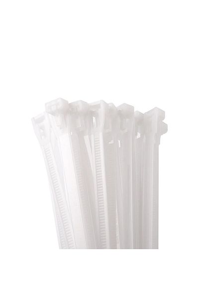 Choice 7.2x 300mm White 50pcs 7.2*300mm Large Size Detachable And Reusable Nylon Zip Ties For Environmental