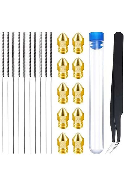 Choice 0.4mm 3d Printer Mk8 Nozzle 0.4mm Stainless Steel Cleaning Needle Black Tweezer For Creality Ender-3