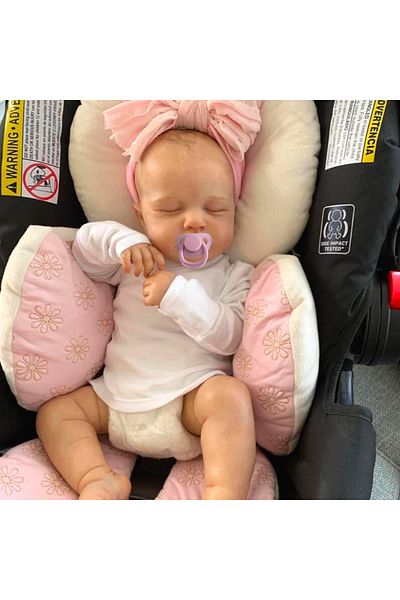 MRB Vinyl Body Doll Finished Doll 19 Inch Finished Reborn Baby Dolls Loulou 3d Skin Visible Veins Silico