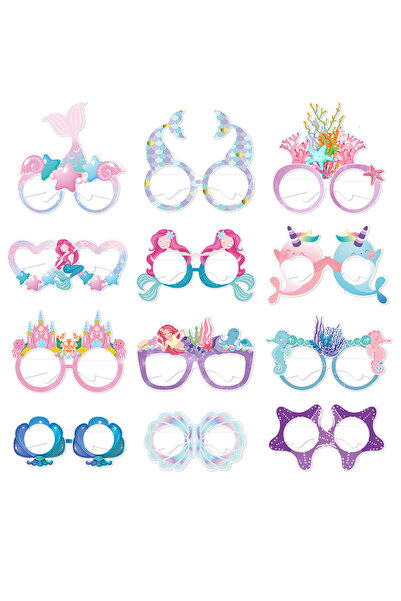 Choice مجموعة من 12 قطعة من أكواب ورقية لحفلات حورية البحر، واحدة من أول أكوا...