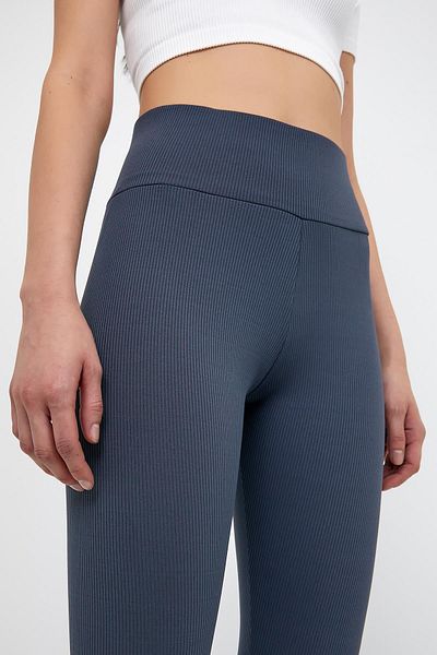 Domoda Gestrickte Damenstrumpfhose mit hoher Taille, geripptem, stabilisiertem Interlock und elastischem Bund