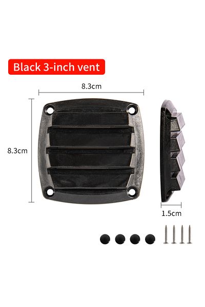 Choice Black Marine Nylon Air Outlet, External Wall, Plastic Exhaust, Air Fan, Water Outlet