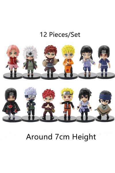 Choice 12pcs Style 1 Opp 12 Pcs/lot Kawaii Mini Naruto Figure Sasuke Kakashi Itachi Gaara Jiraiya Q Verison