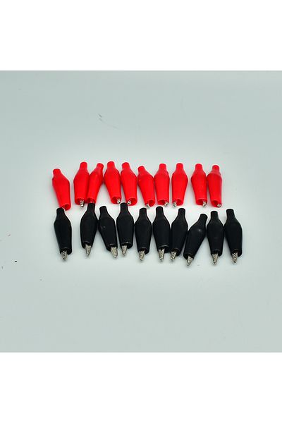 Choice 20pcs Mix 20pcs28mm Metal Alligator Clip G98 Crocodile Electrical Clamp Testing Probe Meter Black R