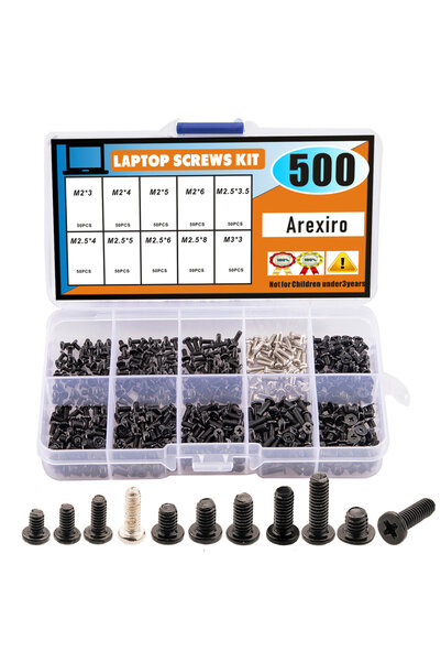 Choice مجموعة براغي فيليبس، 500 قطعة، M2 M2.5 M3، مجموعة براغي لأجهزة الكمبيو...