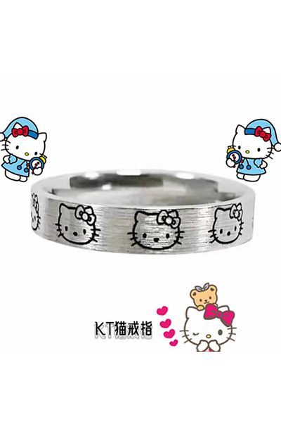 Choice 6 Finger Adjustable Rings Hello Kitty Ring For Women Anime Figure Melody Kuromi Kawaii Gifts For Gi.