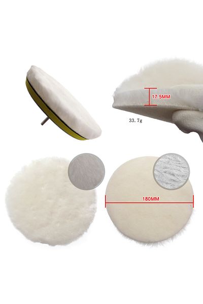 Choice 7 inches 8Pcs Buffing Pad Set Thread 3/5/7inch Auto Car Repair Polishing pad Kit for Car Polisher+Dr