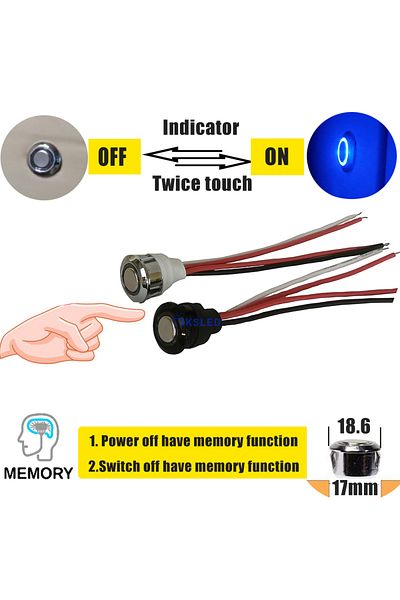 Choice 4A DC 5V 12V 24V Stepless Touch LED Dimmer Switch For LED Strip DIY Bed Closet Cabinet Light