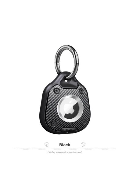 Choice حافظة سوداء مقاومة للماء لحامل AirTag حافظة واقية مناسبة لتتبع الموقع ومفتاح AirTag ..