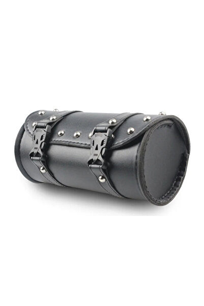 Choice حقيبة شوكة دراجة نارية سوداء من الجلد وحقيبة أدوات وحقيبة تخزين مقاومة...