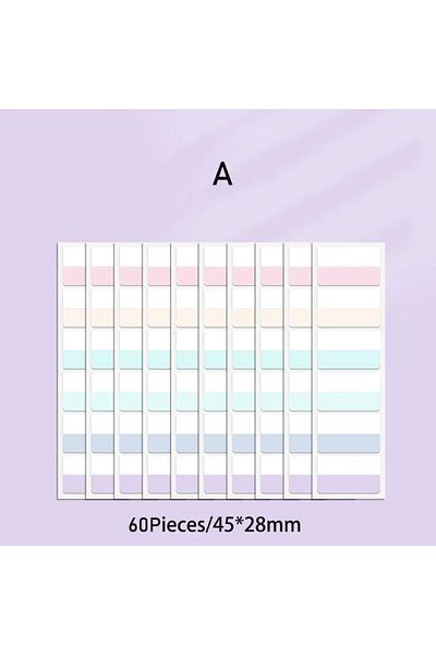 Choice A 60/120/240pcs/pack Vintages Pet Material Notes Index Stickers School Supplies Creative Stationery.