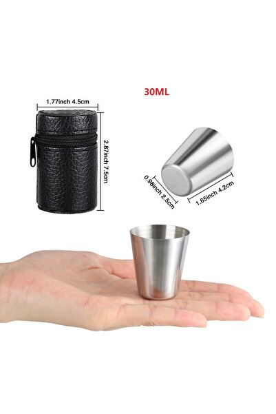 Choice Six cups 70ml 4/6Pcs set Outdoor Practical Travel Stainless Steel Cups Mini Set Glasses For Whisky W