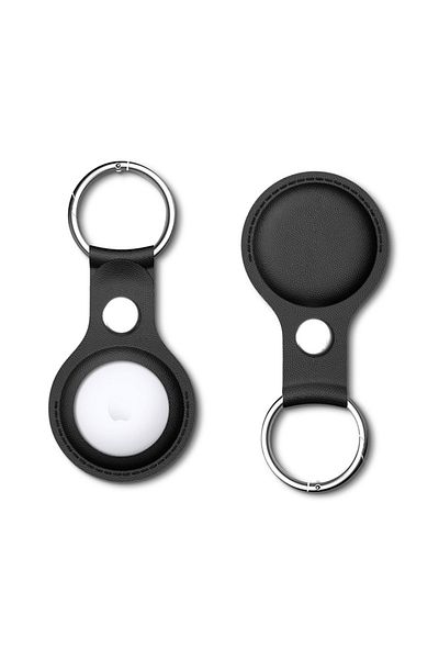 Choice جراب جلدي أسود من Vothoon لجهاز Apple Airtag، غطاء حماية لجهاز Apple Locator Tracker Anti