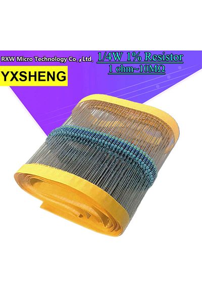 Choice 100PCS Metal Film Resistor 1/4W 1% 100R 220R 1K 1.5K 2.2K 4.7K 10K 22K 47K 100K 100 220 1K5 2K2 4...