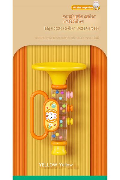 Choice Yellow Little Rabbit Horn Children's Toy, Baby Will Blow Cartoon Harmonica Whistle Musical Instrumen
