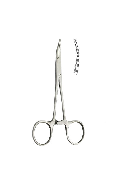 Choice ملقط وقف النزيف من الفولاذ المقاوم للصدأ منحني 12.5 سم، أداة ملقط وقف ...