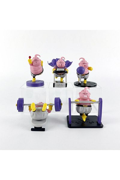 Choice 5pcs Buu 5 Pieces / Set Body-building Fitness Majin Buu Cute Version Action Figure Pvc Doll Toys Col