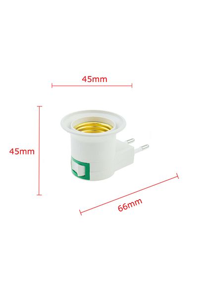 Choice E27 LED Light Lamp Bulbs Socket Base Holder EU/US Plug Adapter ON/OFF Switch White