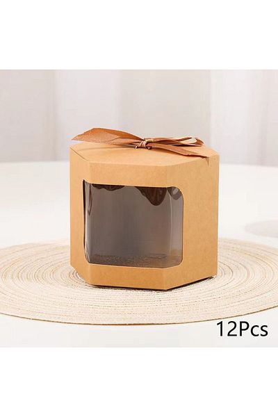 Choice S 02 12pcs Multi Size Candy Cookies Boxes Candy Gift Box Kraft Paper Packaging Box Wedding Gift Bag