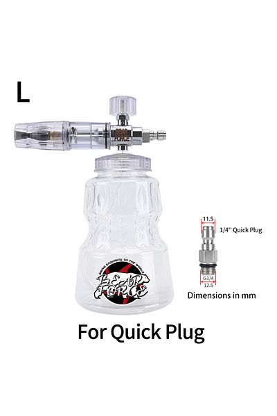 BEAR FORCE For Quick Plug Pressure Washer Aluminum Foam Lance Foam Nozzle Car Wash Foam Maker For Karcher Elite