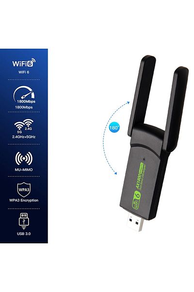fenvi 1800mbps Wifi6 Usb3.0 Adapter 802.11ax Dual Band 2.4g/5ghz Wireless Wifi Dongle Network Car...