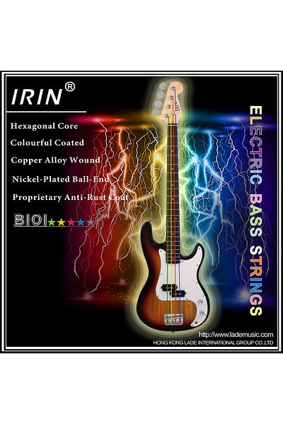 IRIN B101 Electric Bass Strings Hexagonal Steel Core Copper Alloy Wound Colorful Strings 4-String Elec...