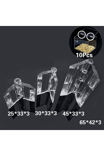 Choice 25-33-3mm 10pcs Transparent Plastic Folding Hinges Durable Clear Acrylic Hinge Tools Cabinet Hardwar