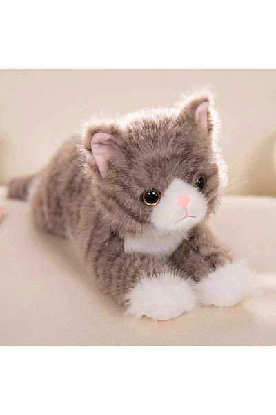 Choice 40cm Including Tail Brown New Cute Simulation Cat Plush Toys Soft Stuffed 5 Colour Kitten Model Fake