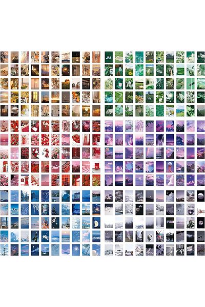 Choice Hw-z0034b 300pcs Washi Stickers Set 6 Themed Vintage Journal Sticker Sunset Scenery Rose Mountain St