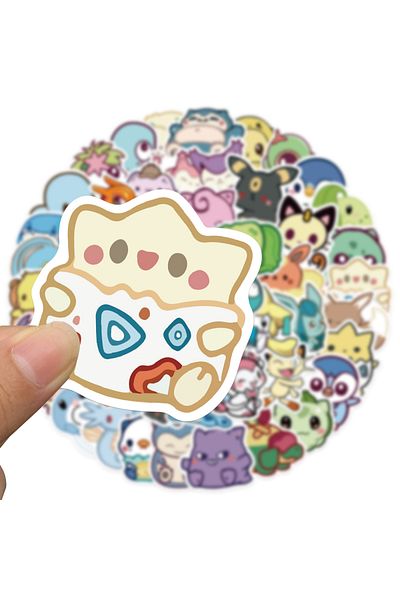 Choice 50pcs 10/25/50pcs Kawaii Pokemon Anime Stickers Pikachu Stickers Laptop Suitcase Skateboard Guitar C