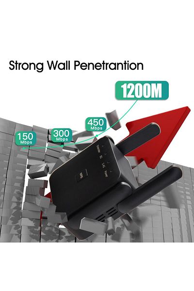Choice European Standard Fenvi 5ghz Ac1200 Wifi Repeater 1200mbps Router Black Wifi Extender Amplifier 2.4g
