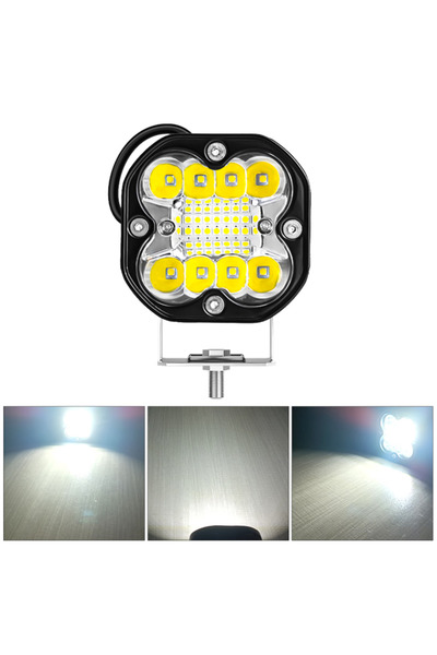 Choice 1 قطعة ضوء أبيض 3 بوصة مصابيح ليد بود للدراجات النارية 66 واط ضوء الضب...