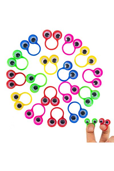 Choice Style 20pcs Funny Wiggle Eyeball Finger Puppet Plastic Rings Party Favor Toys For Kids Practical Jok