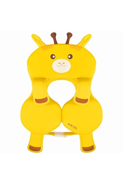 KLEYOU عوامات سباحة للأطفال على شكل زرافة غير قابلة للنفخ، حلقة سباحة عائمة م...