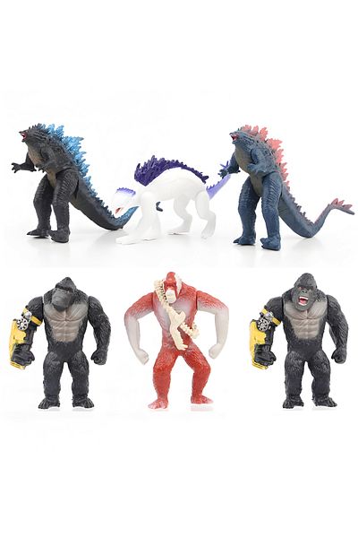 Choice 6 Pcs New Arrival 6 Pcs/set Godzilla Vs King Kong 2 New Empire Monsters Movable Joints Action Figure