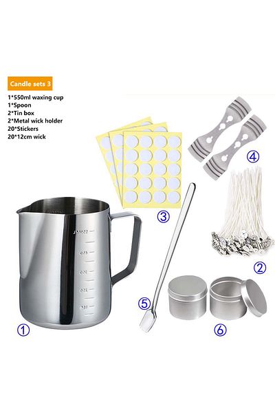 Choice Candle Set 3 Candle Making Kit Diy Candles Craft Tools Candle Making Pouring Pot Wax Melting Materia