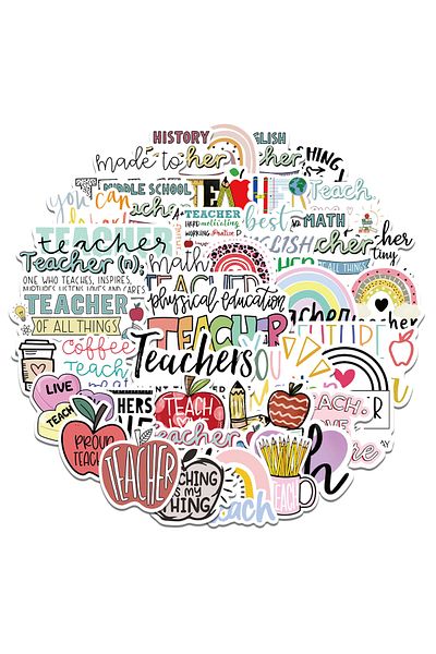 Choice 50pcs-random 50pcs Inspirational Teacher's Day Teach Love Graffiti Stickers For Laptop Scrapbooking