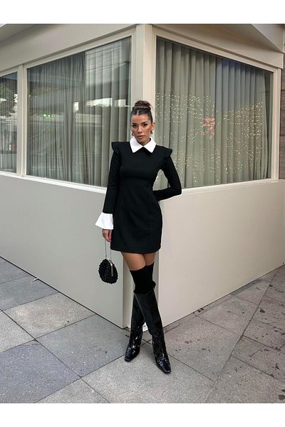 conconmoda Rochie cu guler Aysira