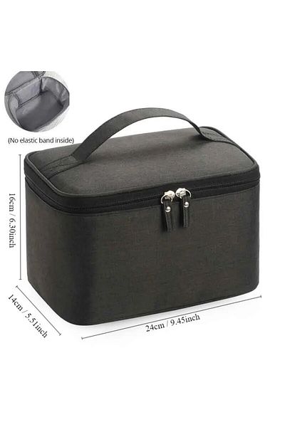 Choice 1pc Black 1pc Business Trip Men's Toiletry Bag Double Layer Large Capacity Cosmetic Bag Oxford Cloth